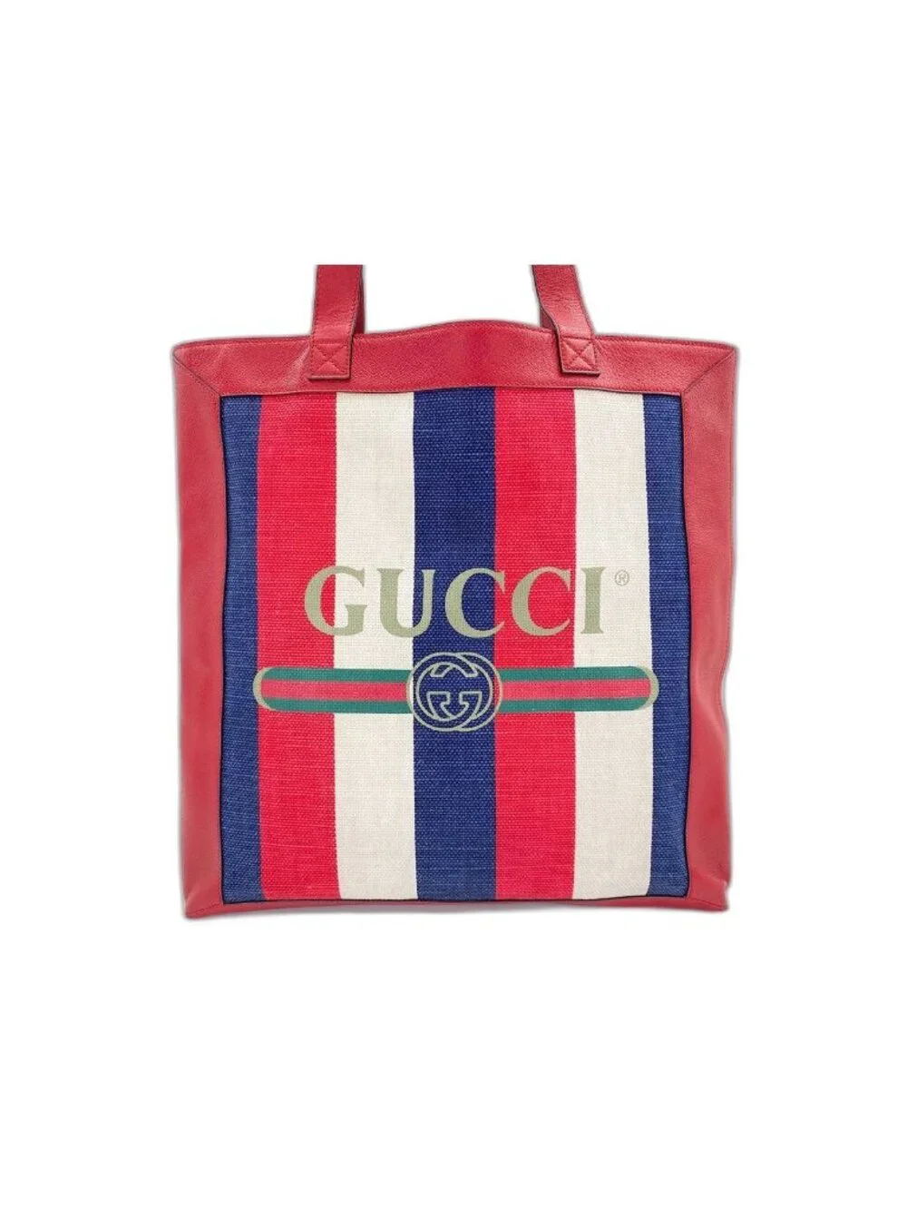 Gucci Handbag Canvas Leather Tricolor